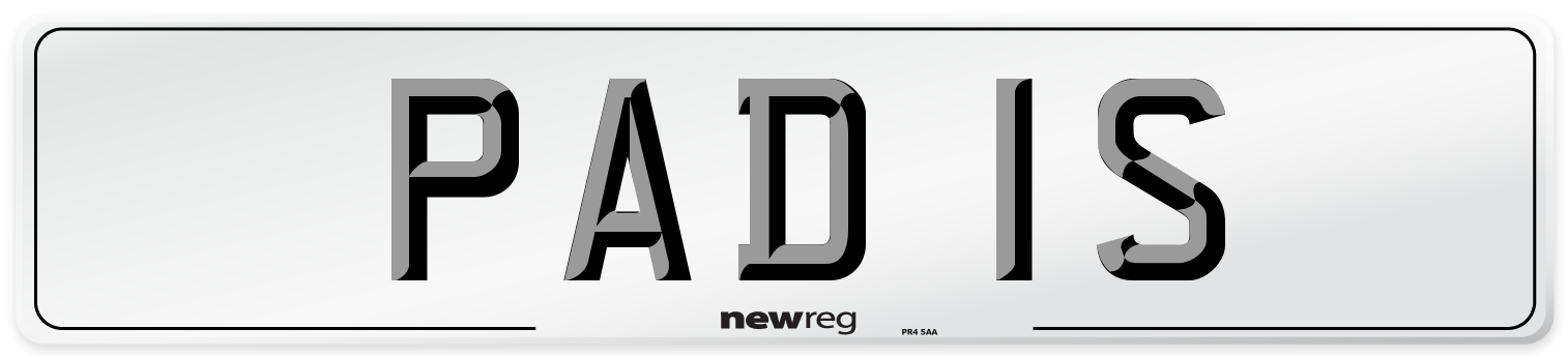 PAD 1S Number Plate from New Reg